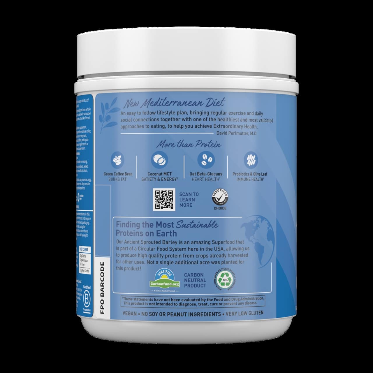Dr. Formulated MD Protein FIT Bæredygtigt plantebaseret pulver, cremet vanilje - 605 g - Billede 3