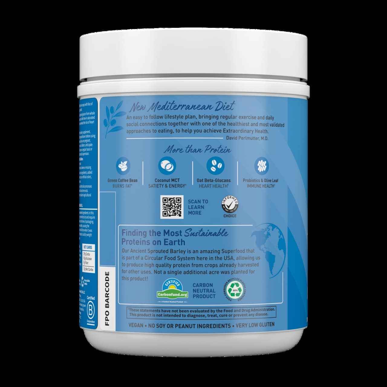 Dr. Formulated MD Protein FIT Bæredygtigt plantebaseret pulver, rig på chokolade - 635g - Billede 3