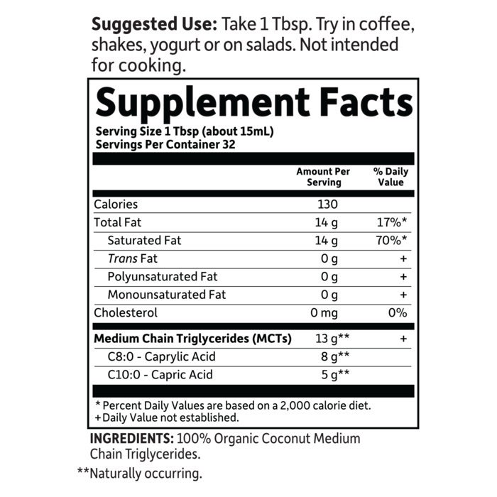 Dr. Formulated Økologisk Hjerne Sundhed MCT Olie - 946 ml - Billede 2