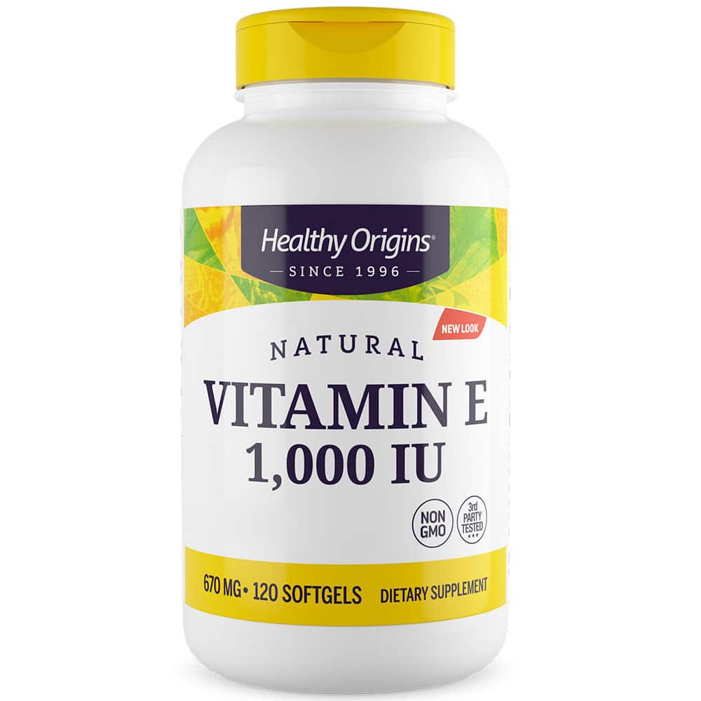 Healthy Origins - Naturlig Vitamin E 1000 IU, 120 softgels - Billede 2