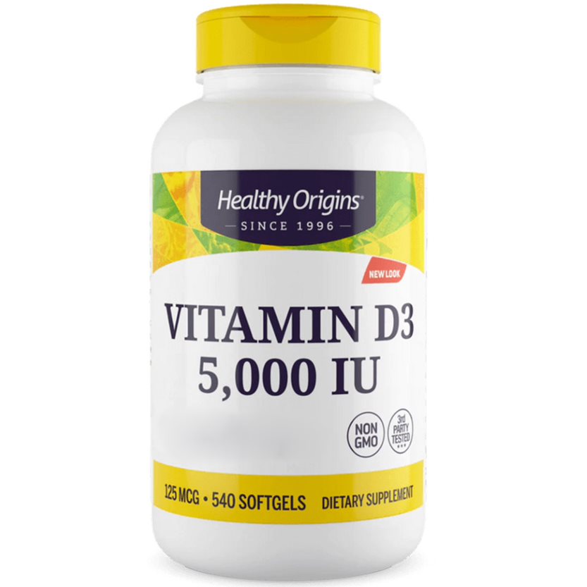 Healthy Origins - Vitamin D3 Depot 5000 IU, 540 bløde kapsler