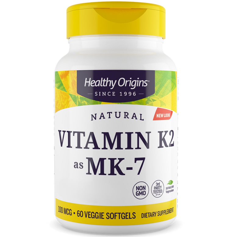 Healthy Origins - Vitamin K2 MK7 100 mcg, 60 bløde kapsler