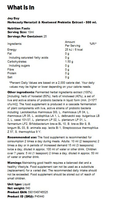Herbeauty Padderok & Pileurt Probiotisk Ekstrakt - 500 ml