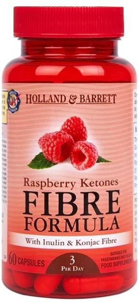 Hindbær Ketoner, Fiber Formula - 60 kapsler