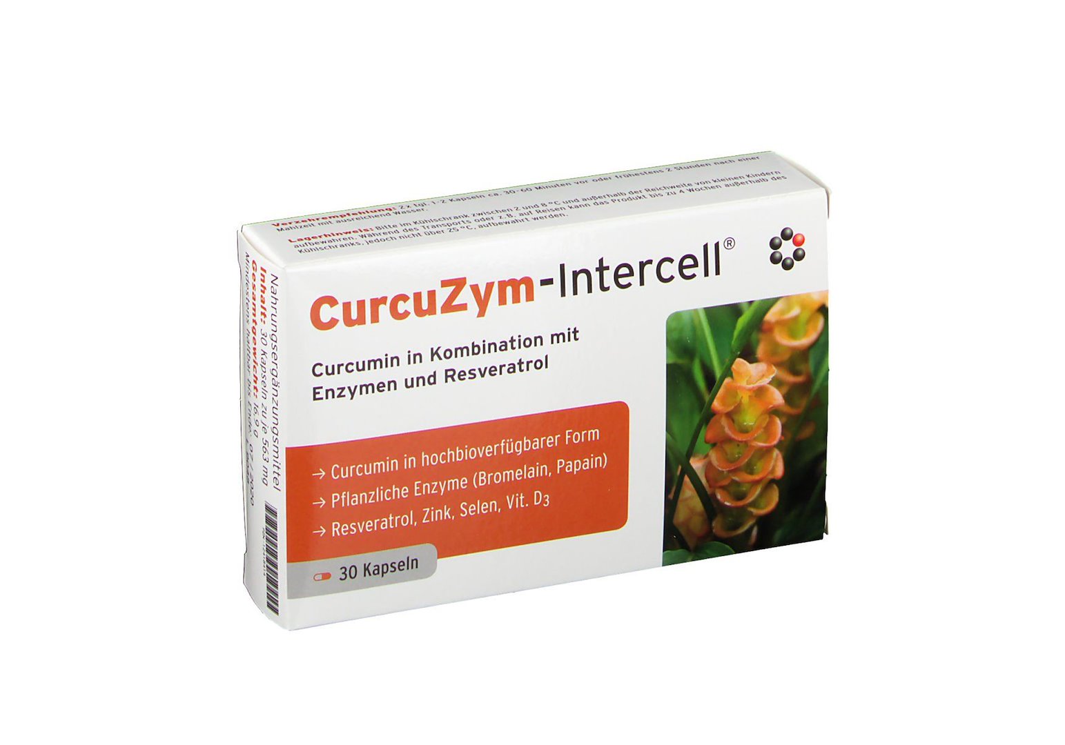 Intercell Pharma - CurcuZym-Intercell 30 kapsler