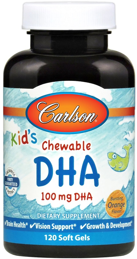 Kid's tyggetablet DHA, 100mg Orange - 120 softgels