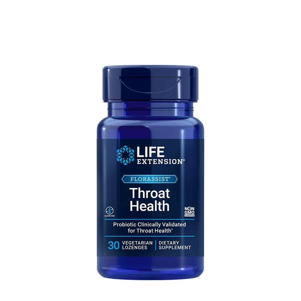 Florassist Throat Health, 30 vegetariske sugetabletter
