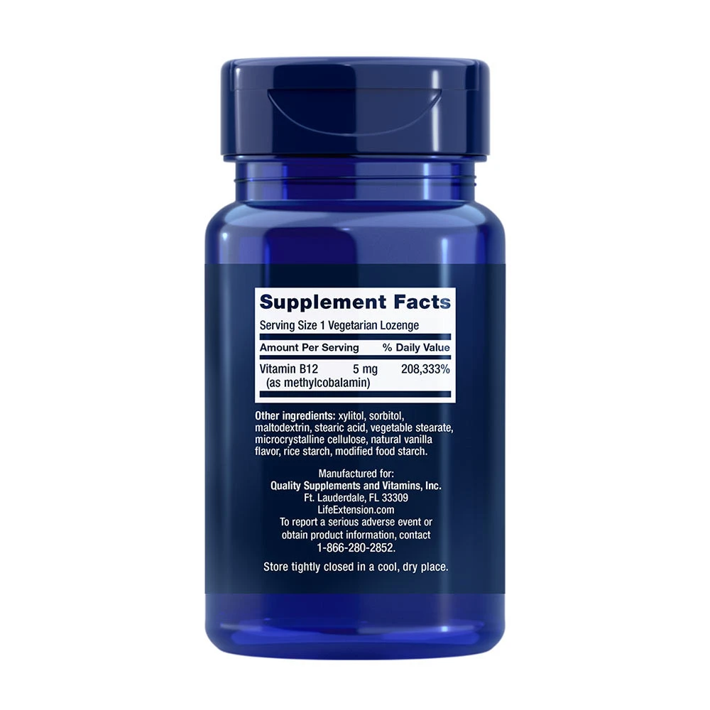 Methylcobalamin, 5mg - 60 vegetariske sugetabletter - Billede 2