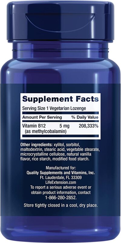 Methylcobalamin, 5mg - 60 vegetariske sugetabletter - Billede 5