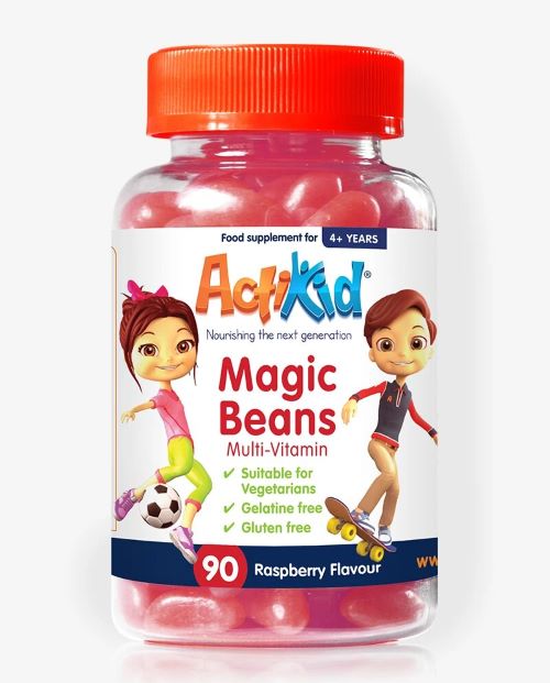 Magic Beans Multi-Vitamin, hindbær - 90 gummies