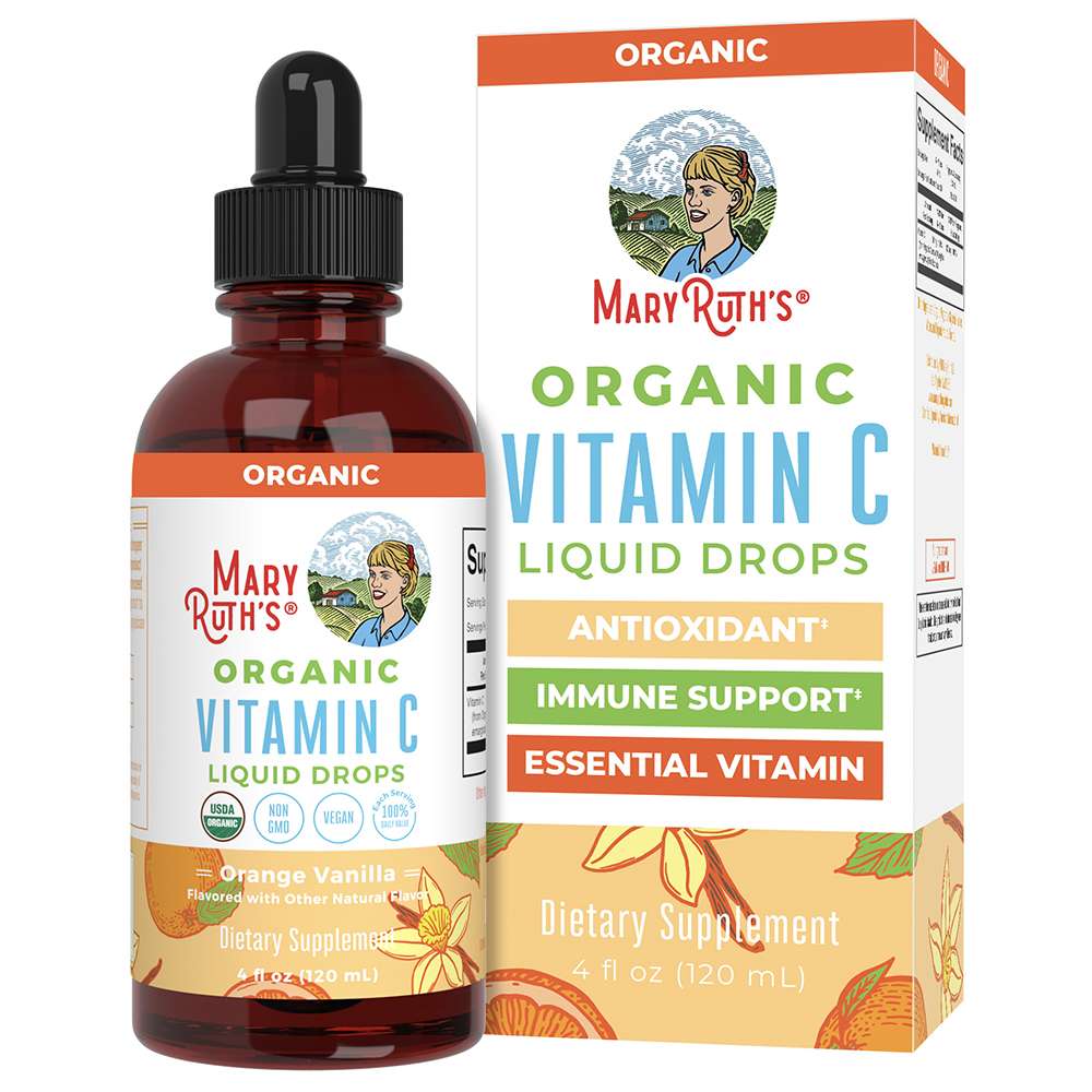 MaryRuth's - Vitamin C Dråber Orange Vanilje Smag 120ml