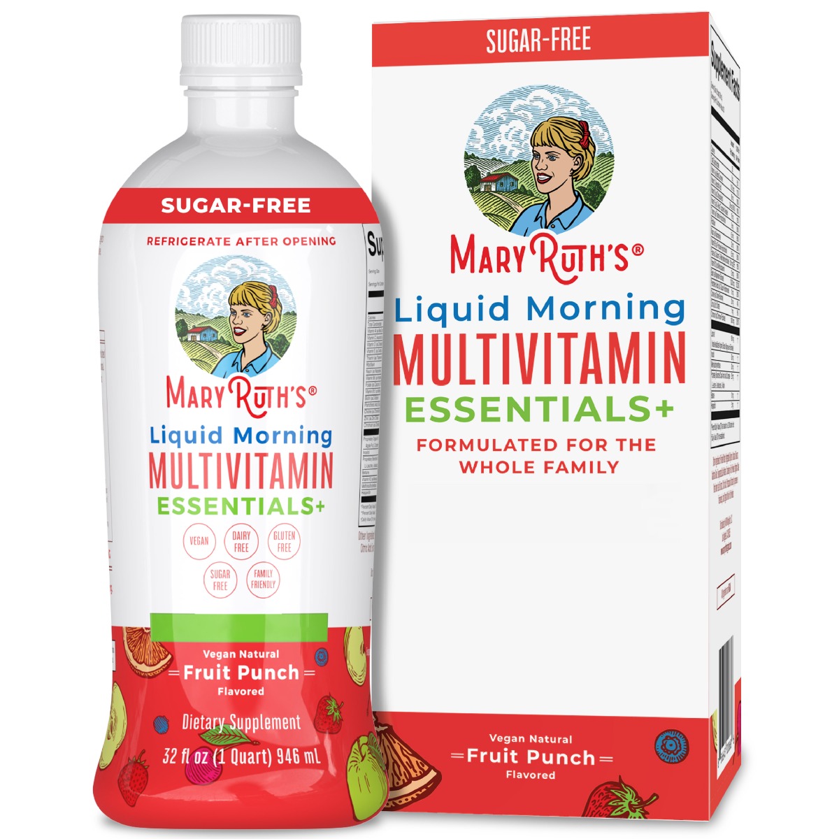 MaryRuth's - Morning Multivitamin Væske Fruit Punch 946 ml