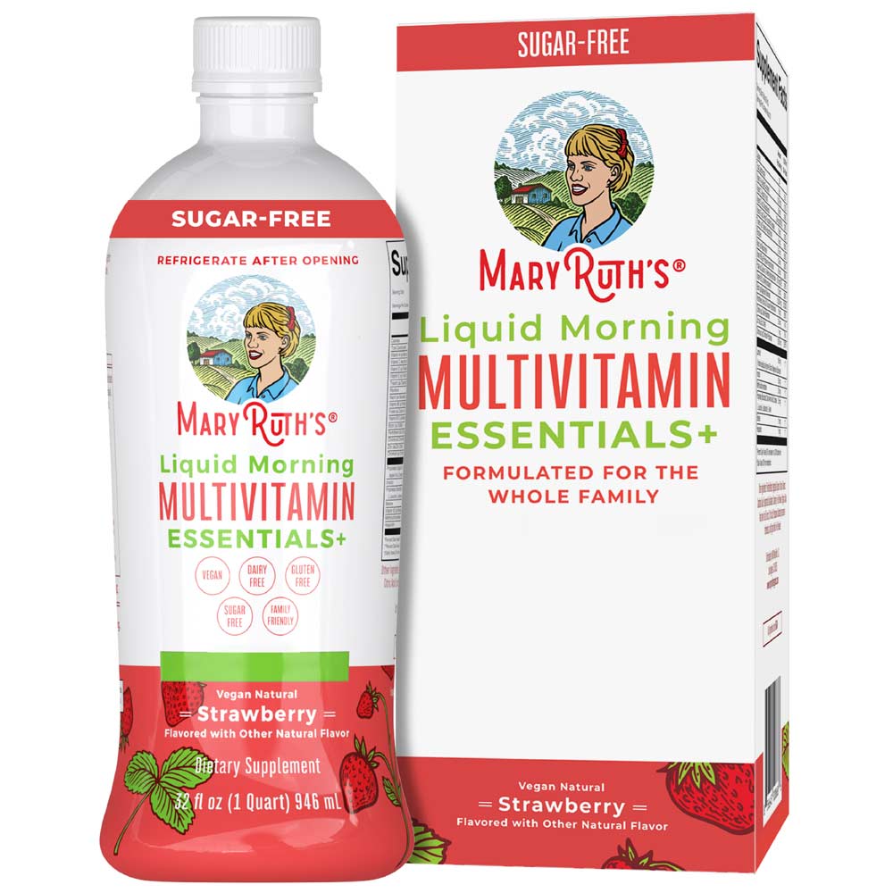 MaryRuth's - Morgen Multivitamin Væske Jordbær 946 ml