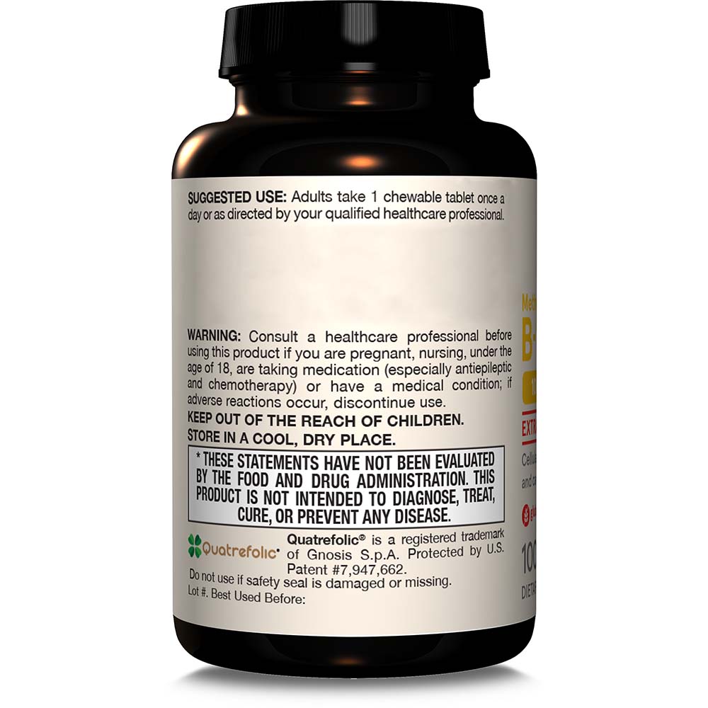 Methyl B-12 & Methyl Folate, 400mcg Lemon - 100 pastiller - Billede 5