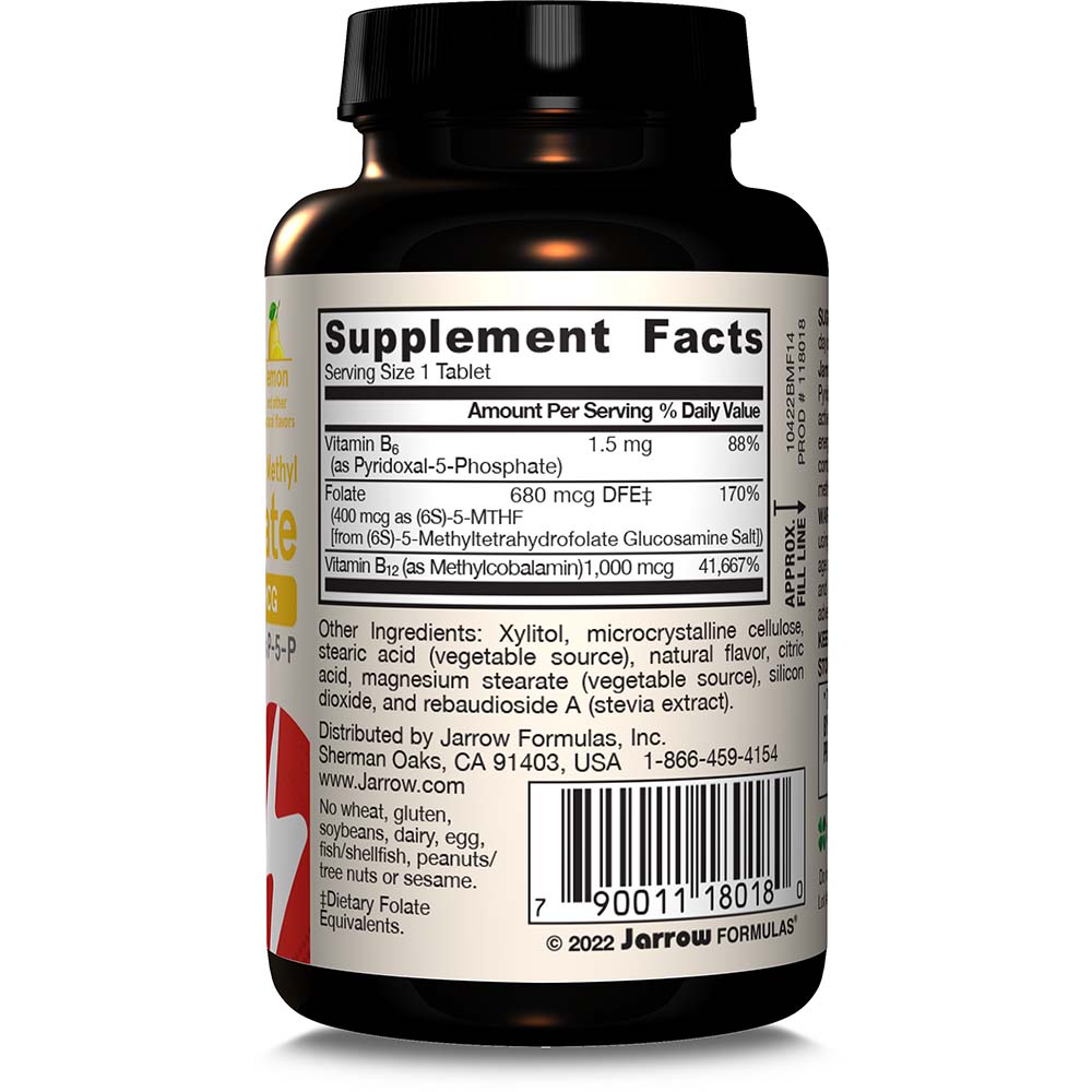 Methyl B-12 & Methyl Folate, 400mcg Lemon - 100 pastiller - Billede 6