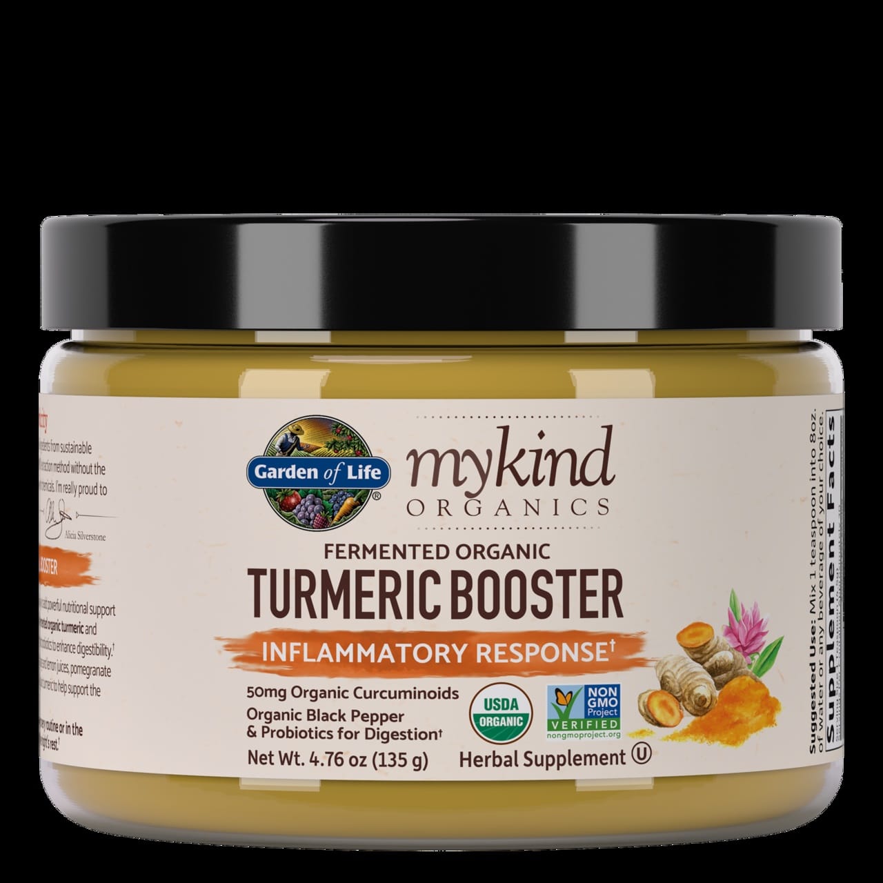 Mykind Organics fermenteret økologisk gurkemejebooster 4,76 oz (135 g) pulver