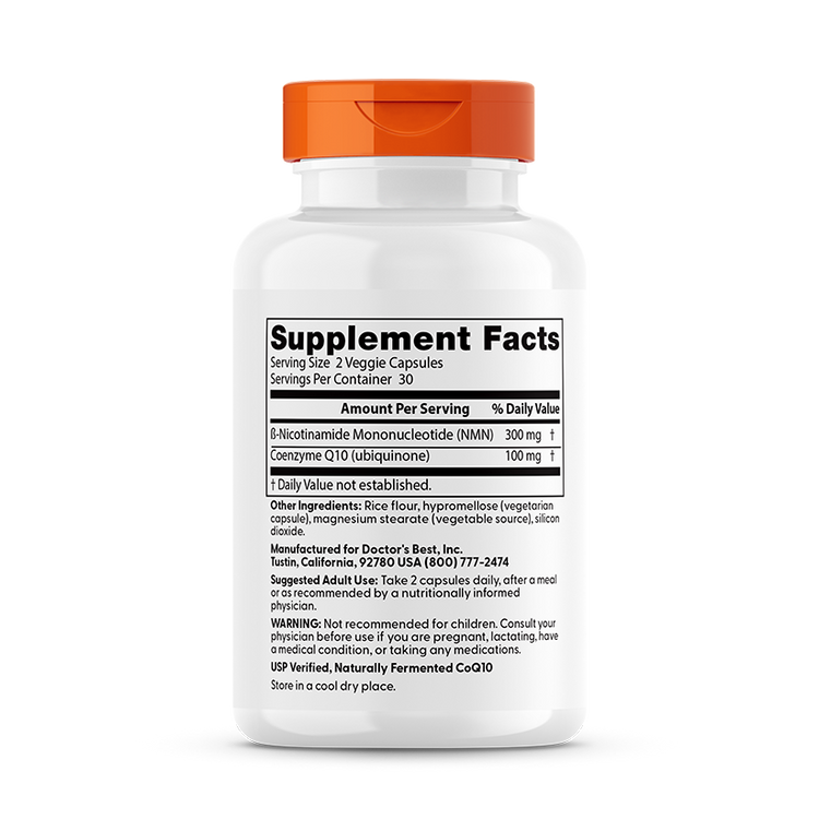 NMN + CoQ10 - 60 veganske kapsler - Billede 2