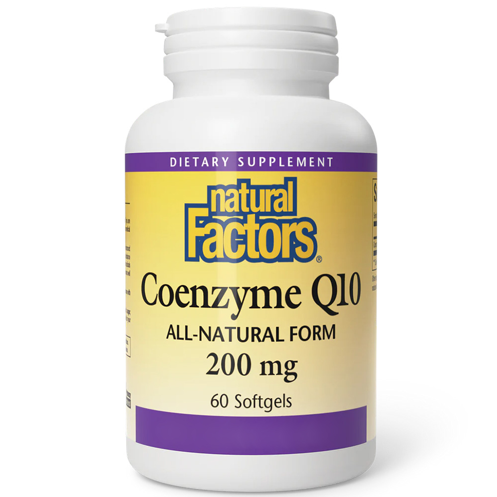 Natural Factors - Coenzym Q10 200 mg, 30 bløde kapsler