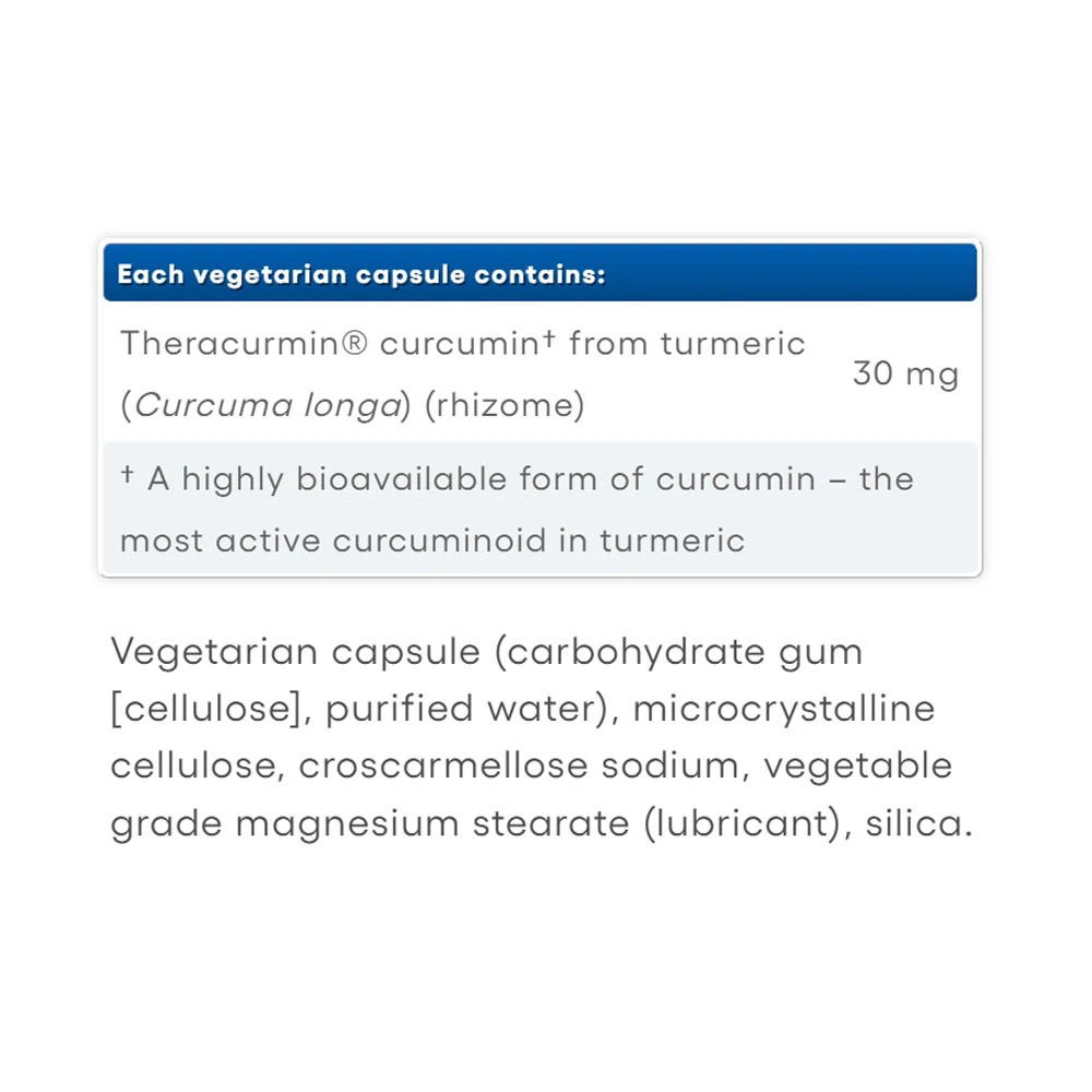 Natural Factors - Theracurmin 30 mg, 60 kapsler - Billede 2