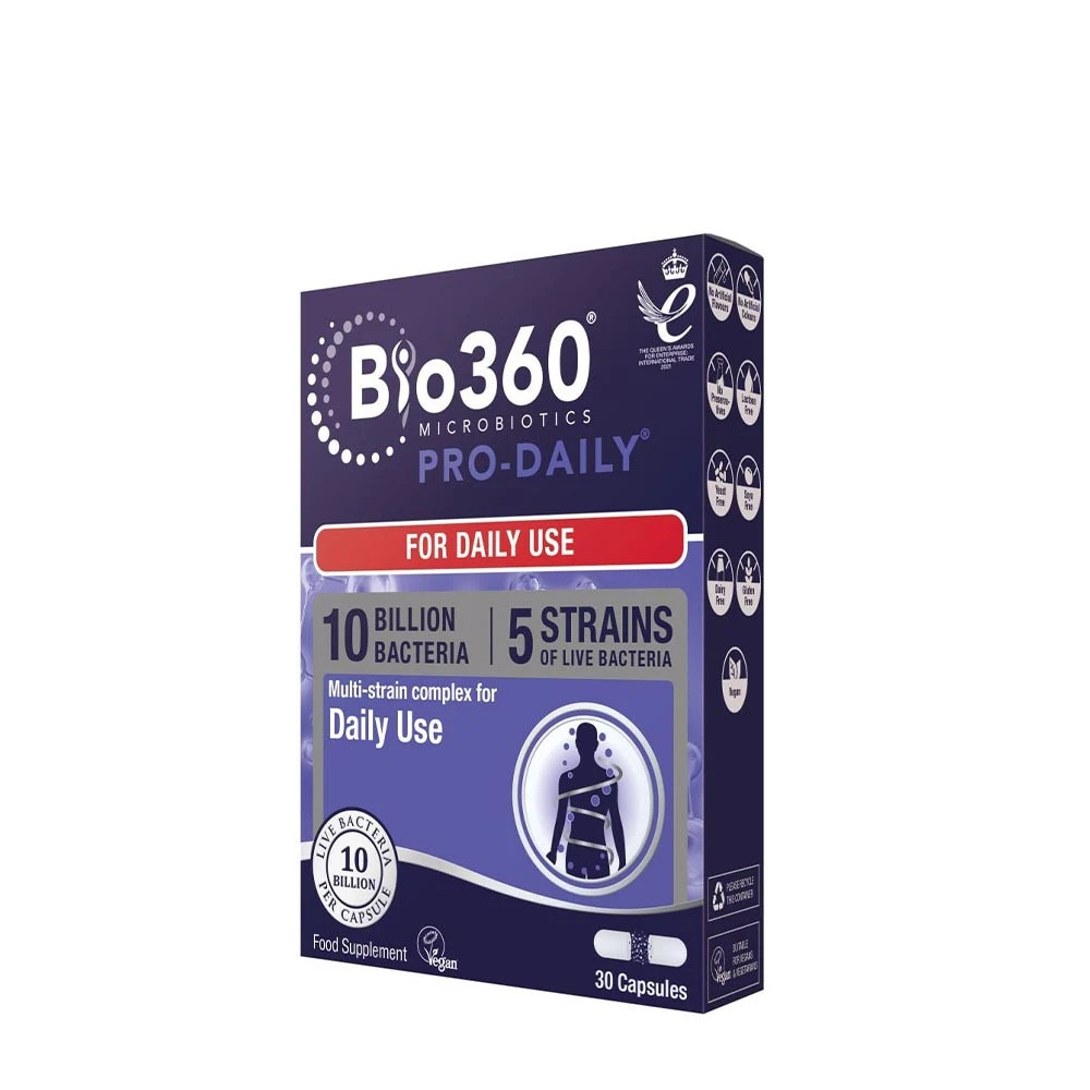 Natures Aid - Bio360 Pro-Daily 10 Milliarder Bakterier, 30 Kapsler