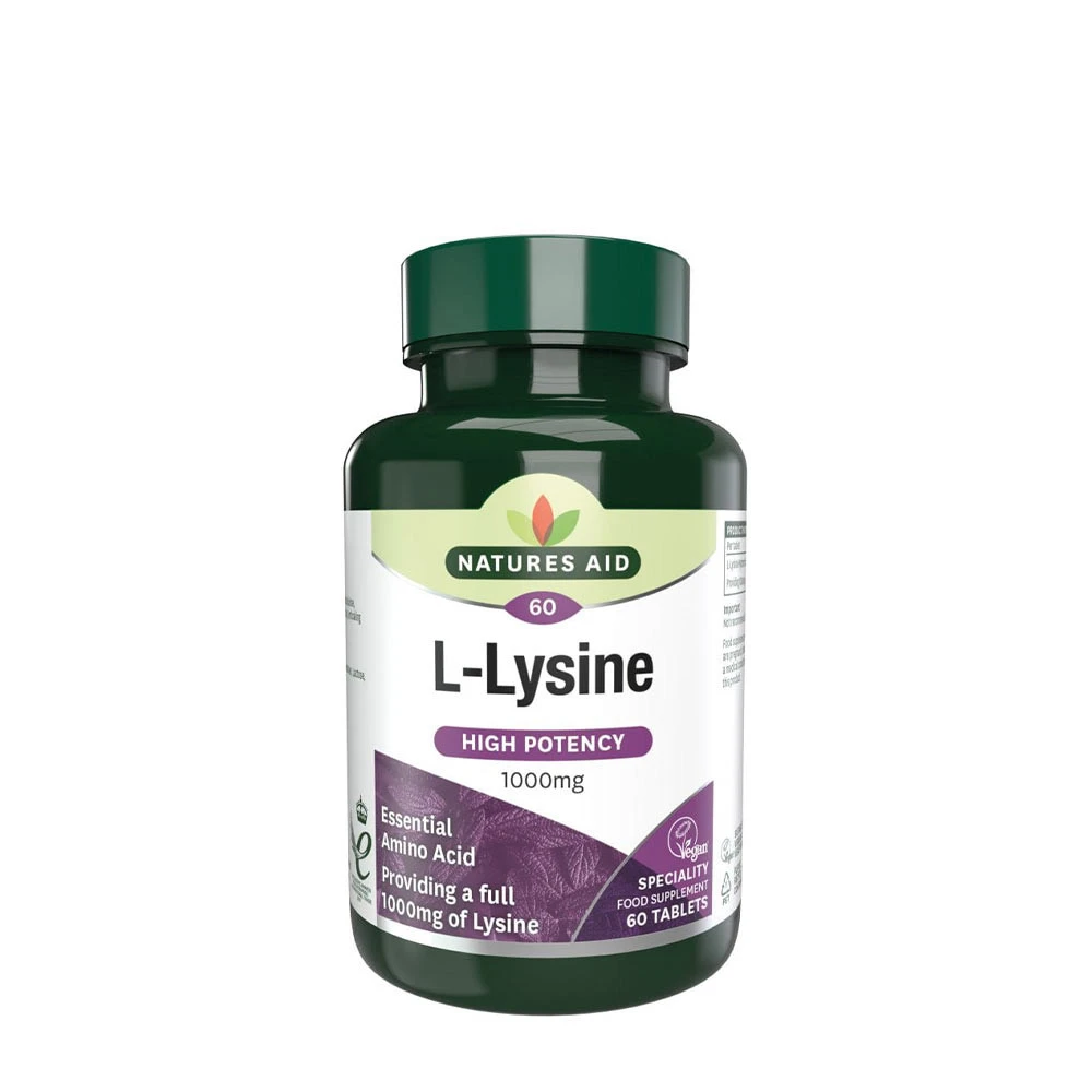 Natures Aid - L-Lysine 1000 mg, 60 tabletter