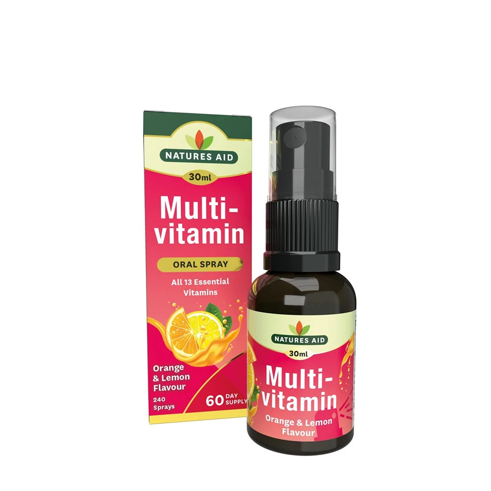 Natures Aid - Multivitamin Daglig Oral Spray 30 ml, Citron & Appelsin
