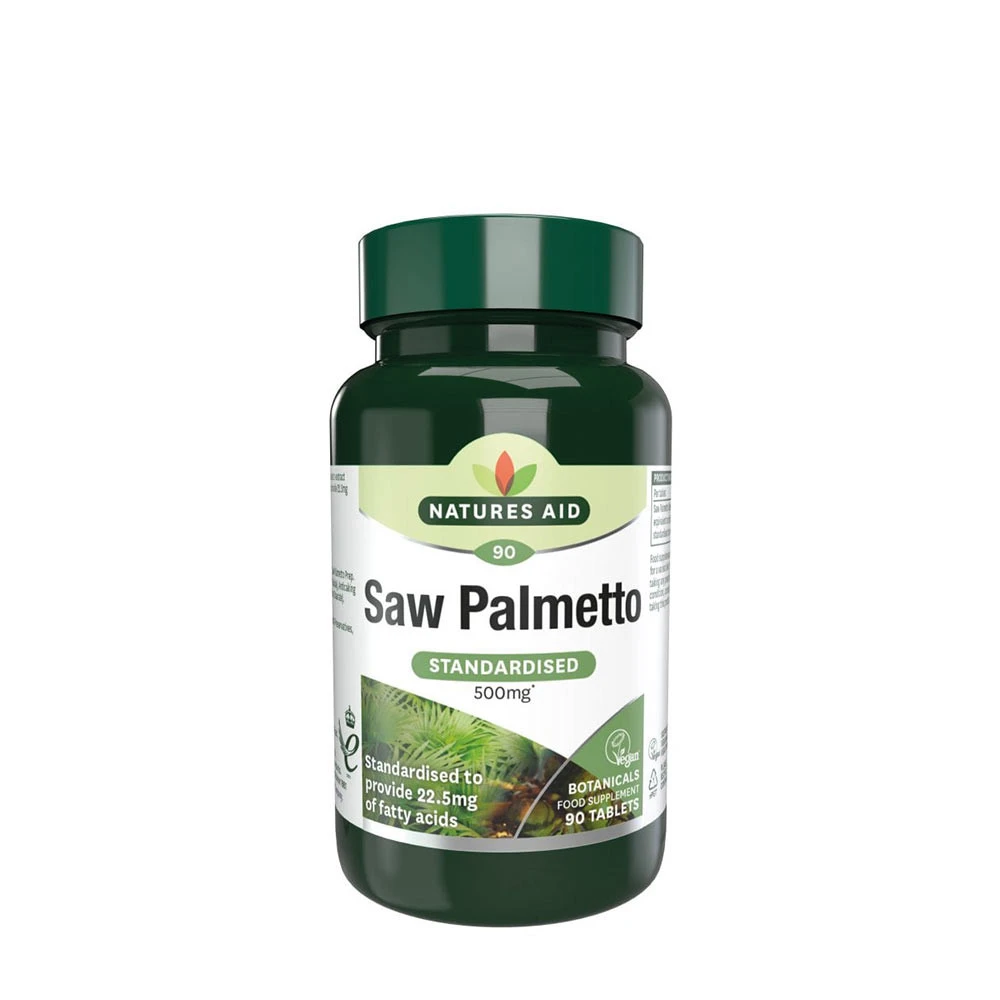 Natures Aid - Saw Palmetto Standardiseret 500 mg (90 tabletter)