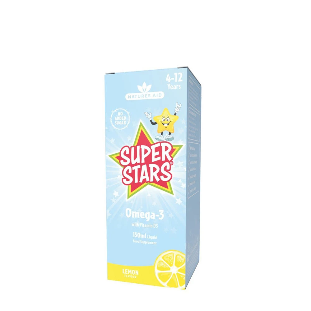 Natures Aid - Super Stars Omega-3 med citronsmag 150 ml