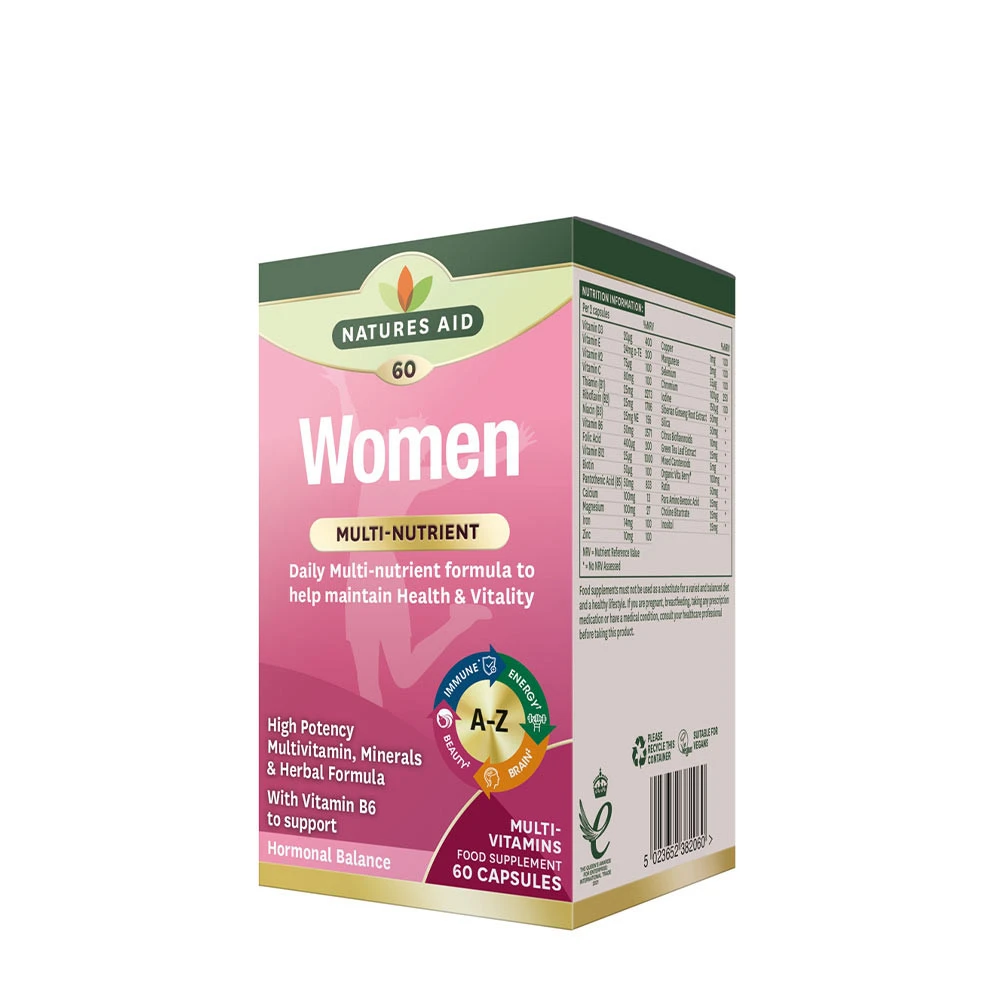 Natures Aid - Women's Multi-Vitamins & Minerals 60 kapsler