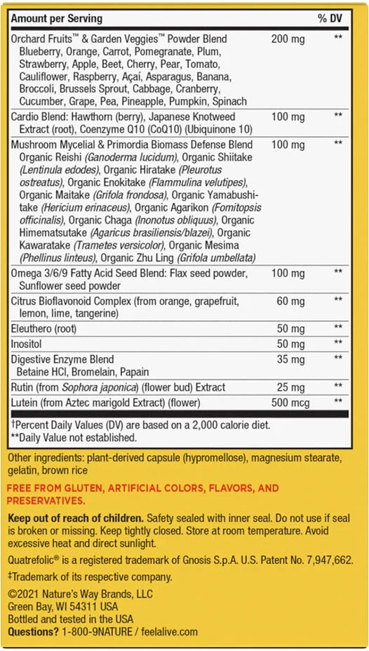 Nature's Way – Alive! Max6 Max Potency Daily Multivitamin Without Iron 90 Kapsler - Billede 3