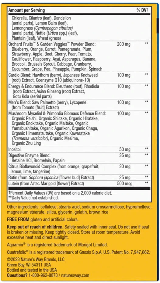 Nature's Way – Alive! Men’s Max3 Daglig Multivitamin 90 Tabletter - Billede 3