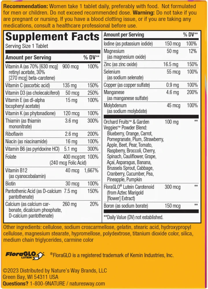 Nature's Way – Alive!® Women’s 50+ Complete Multivitamin 50 Tabletter - Billede 2