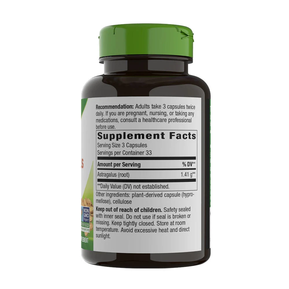 Nature's Way – Astragalus Root 100 kapsler - Billede 2