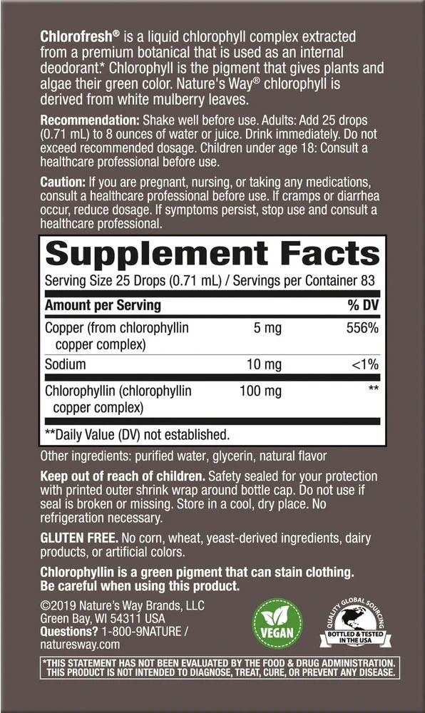 Natures Way - Chlorofresh Klorofyl Dråber 59 ml - Billede 2