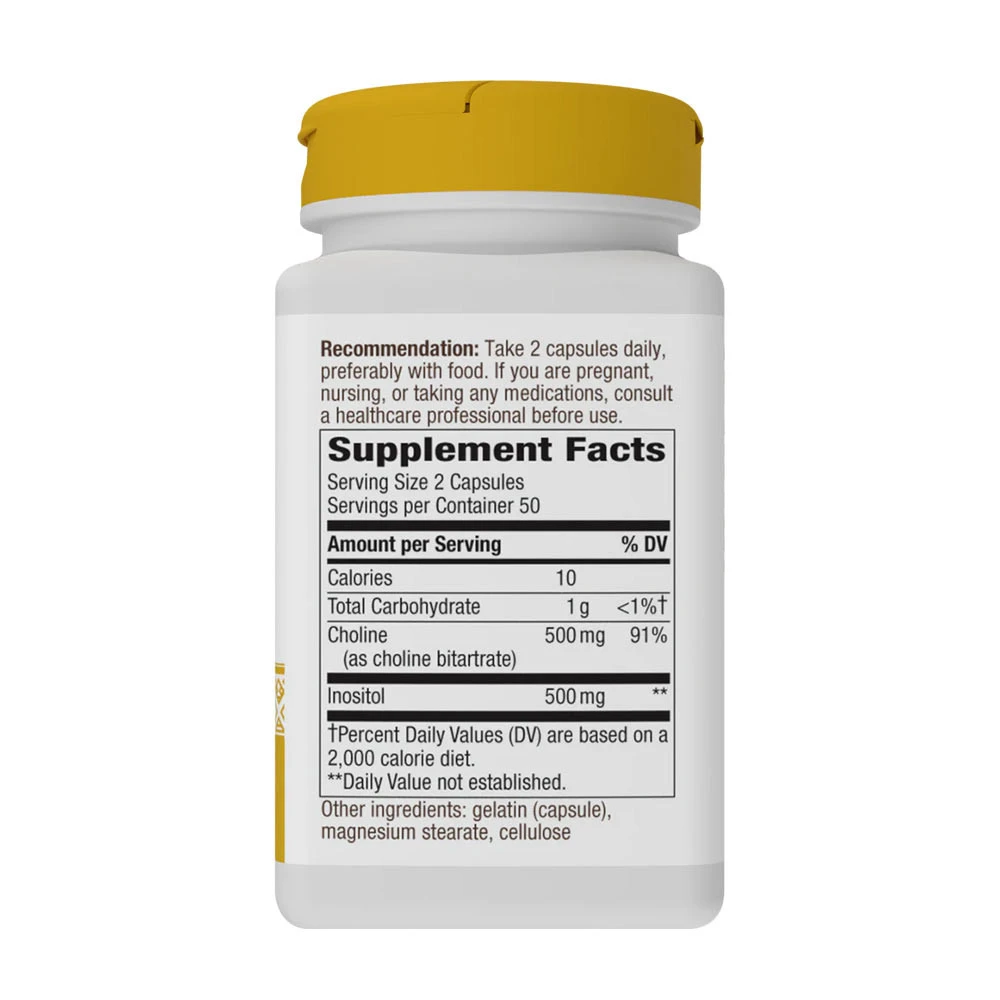 Natures Way - Choline & Inositol 100 kapsler - Billede 2