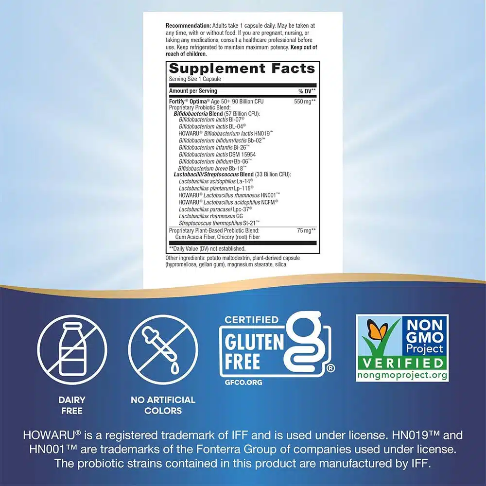 Nature's Way - Fortify Optima Age 50+ Probiotic 90 Billion CFU, 30 kapsler - Billede 2