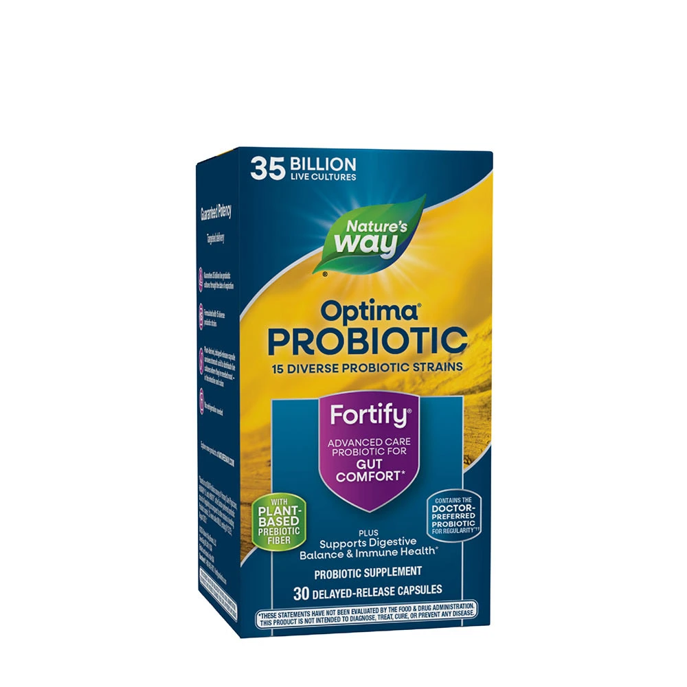 Natures Way - Fortify Optima 35 Billion Probiotic + Prebiotic, 30 kapsler