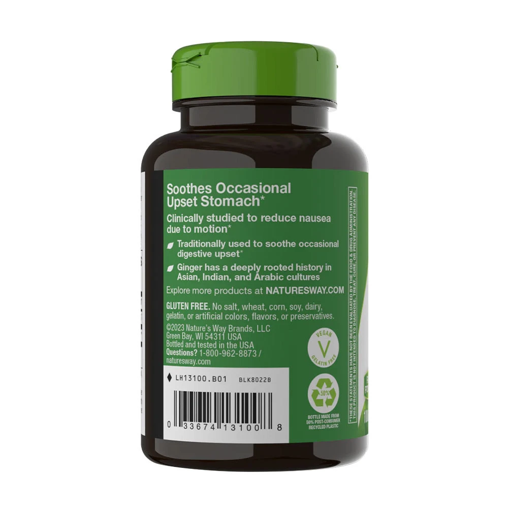 Natures Way - Ingefærrod 100 Kapsler - Billede 3