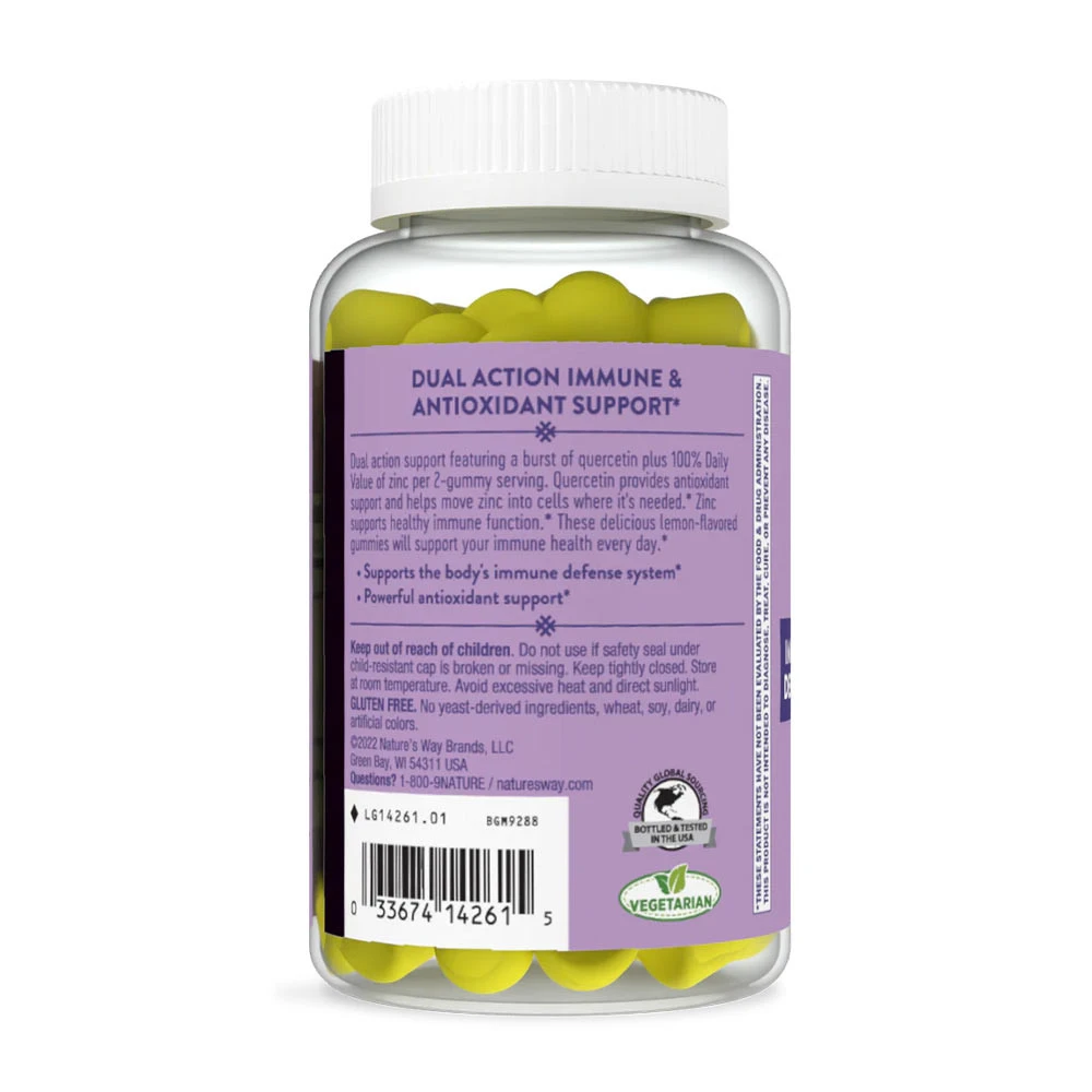 Nature's Way - Quercetin Gummies med Zink, 60 stk, Citron - Billede 3