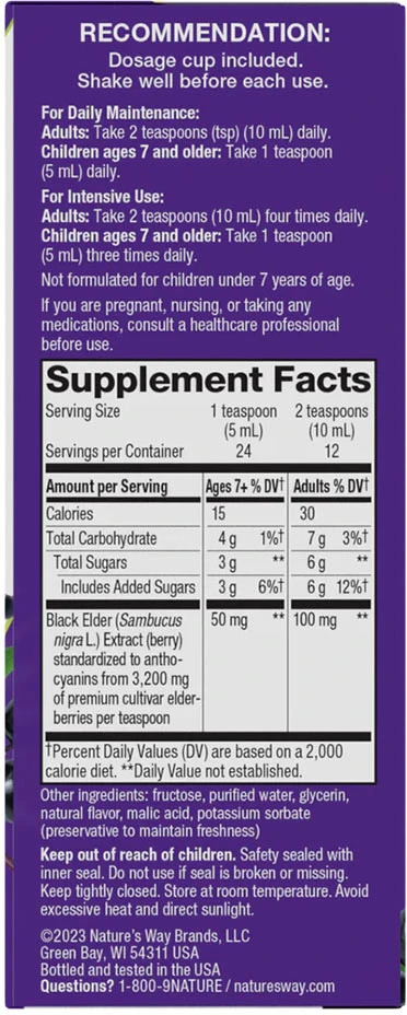 Natures Way - Sambucus Traditional Immune Syrup 120 ml - Billede 2