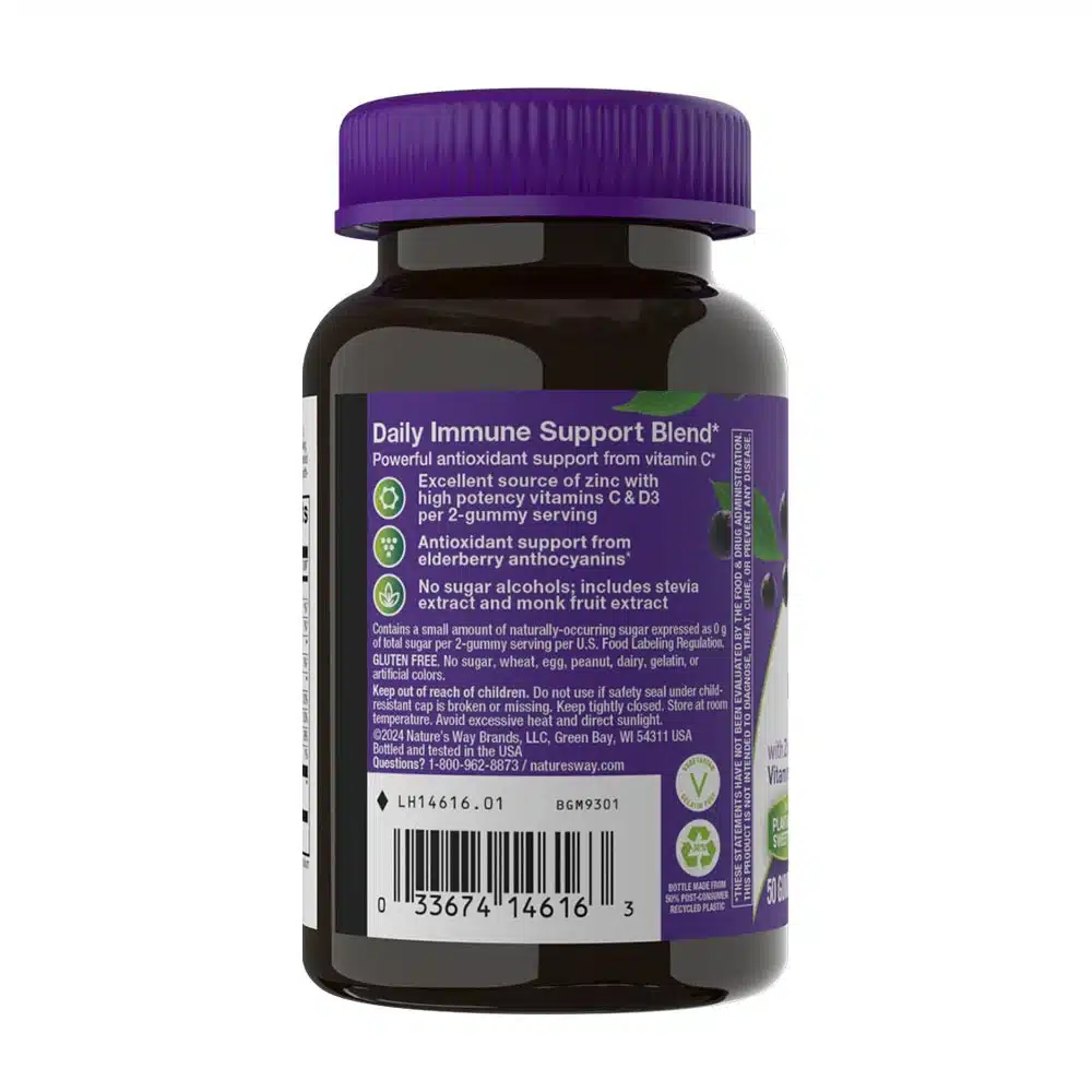 Natures Way - Sambucus Sukkerfri Immune Gummies 50 stk - Billede 3