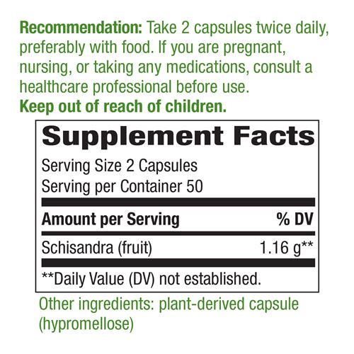 Natures Way - Schisandra Fruit 100 kapsler - Billede 6