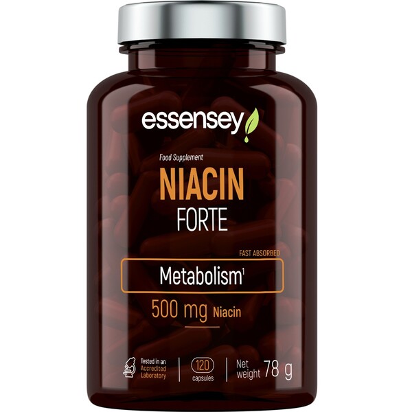 Niacin Forte, 500 mg - 120 kapsler
