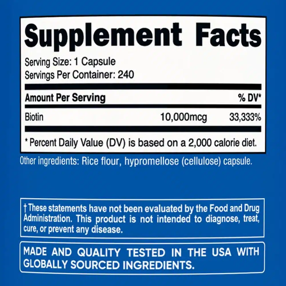 Nutricost - Biotin 120 kapsler - Billede 2