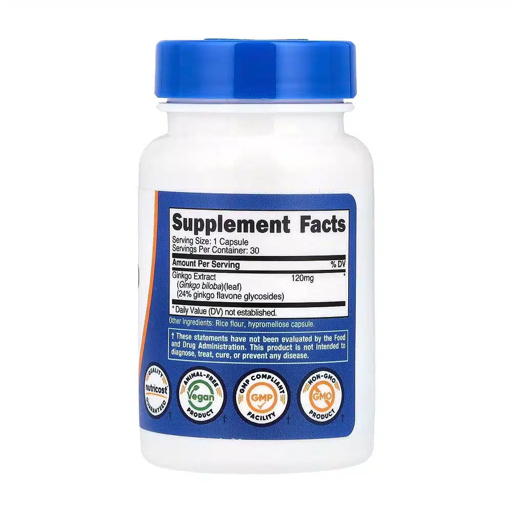 Nutricost - Ginkgo Biloba 30 kapsler - Billede 2