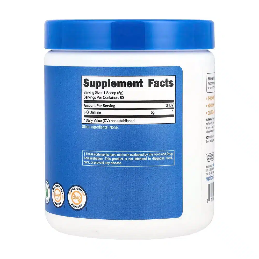 Nutricost - L-Glutaminpulver 300 g - Billede 2