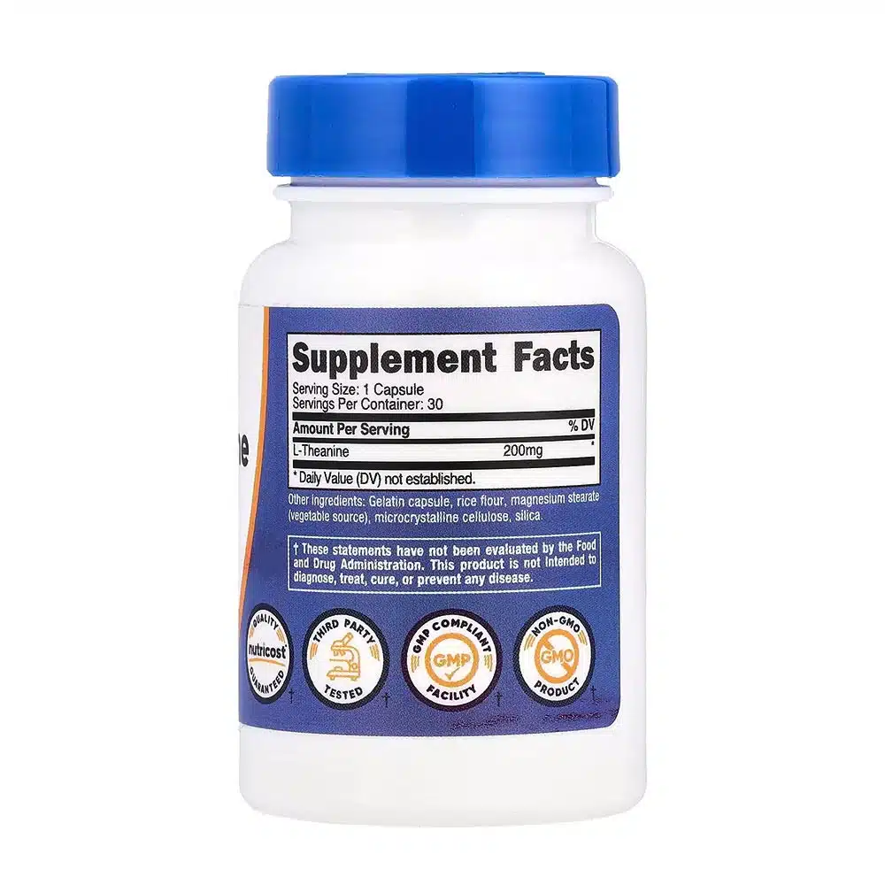 Nutricost - L-Theanine 200 mg, 30 kapsler - Billede 2