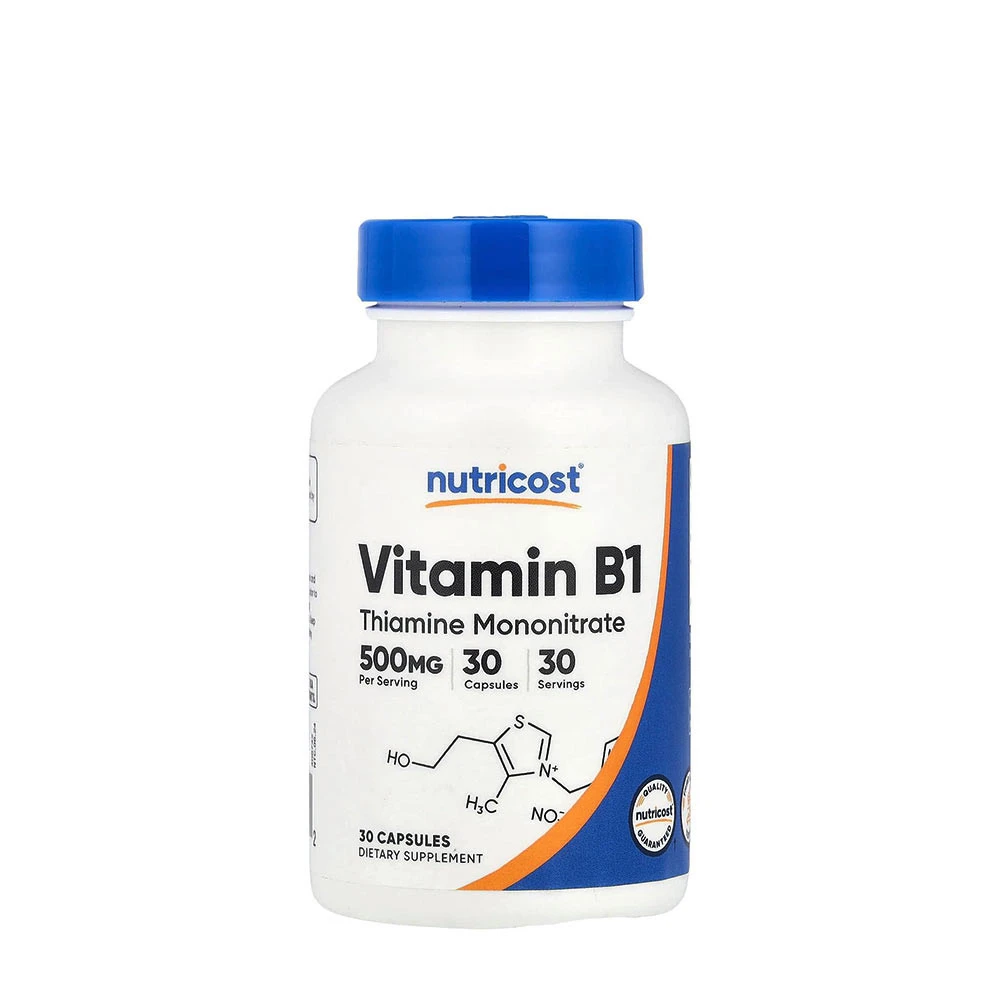 Nutricost - Vitamin B1 Thiamine 500 mg, 30 kapsler