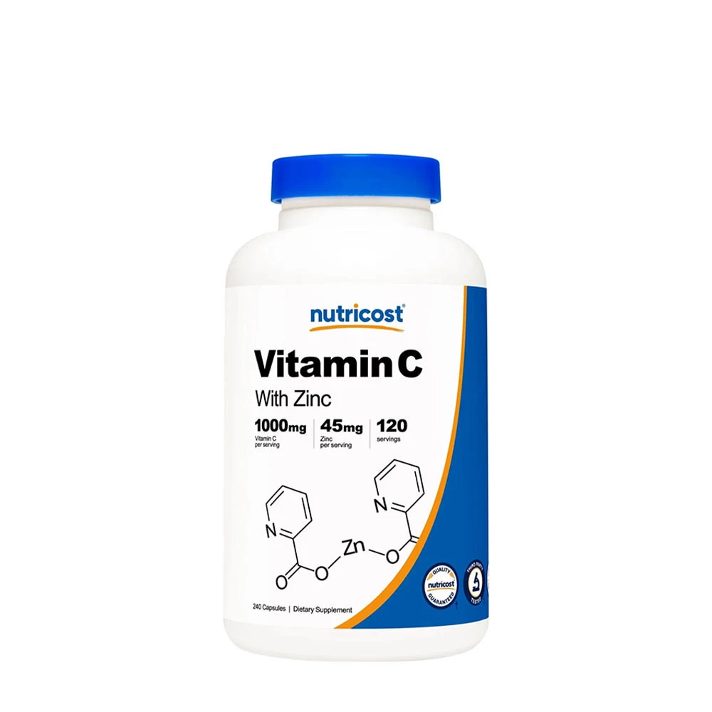 Nutricost - Vitamin C med Zink 1000 mg, 240 Kapsler