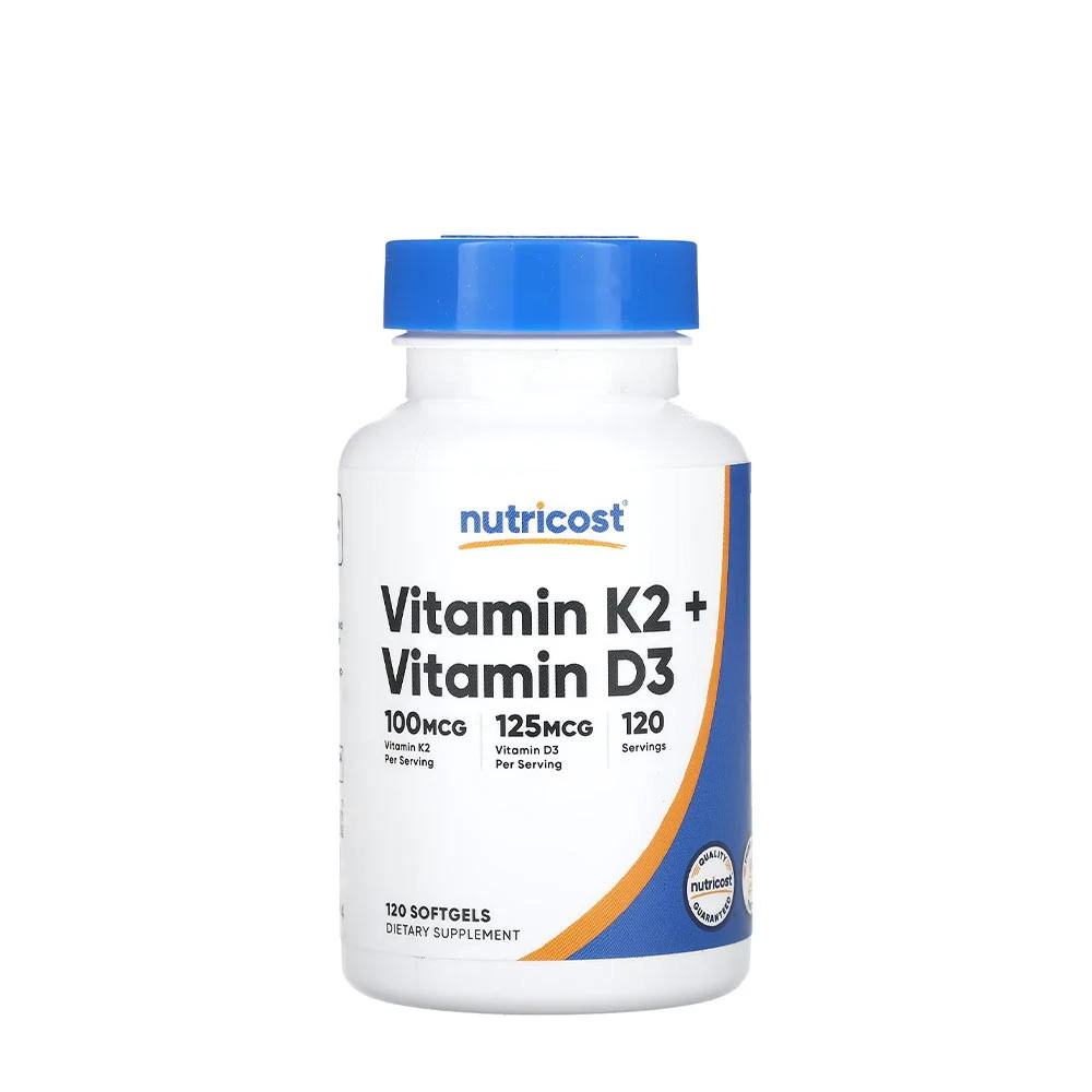 Nutricost - Vitamin K2 (MK7) 100 mcg + Vitamin D3 5000 IU, 120 Softgels